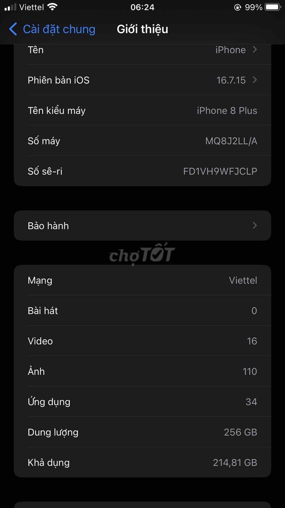 iPhone 8 Plus 256GB muốn gl 12 mini tại huế. Mua bán Điện thoại tại Huyện Quảng Điền Thừa Thiên Huế được đăng bởi Quốc Hồ hình 1