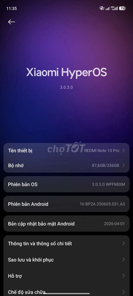 Xiaomi Redmi Note 15 Pro 256GB Bạc. Mua bán Điện thoại tại Thành phố Mỹ Tho Tiền Giang được đăng bởi Trần Hân hình 1