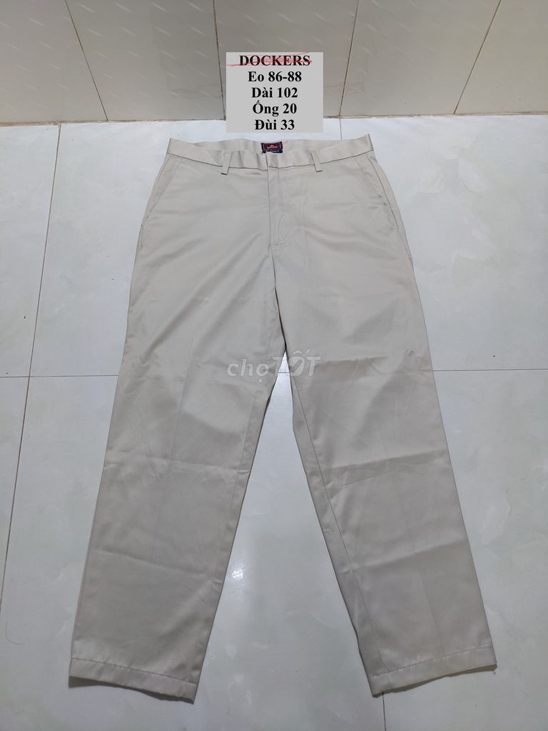 quần công sở DOCKERS màu trắng ngà