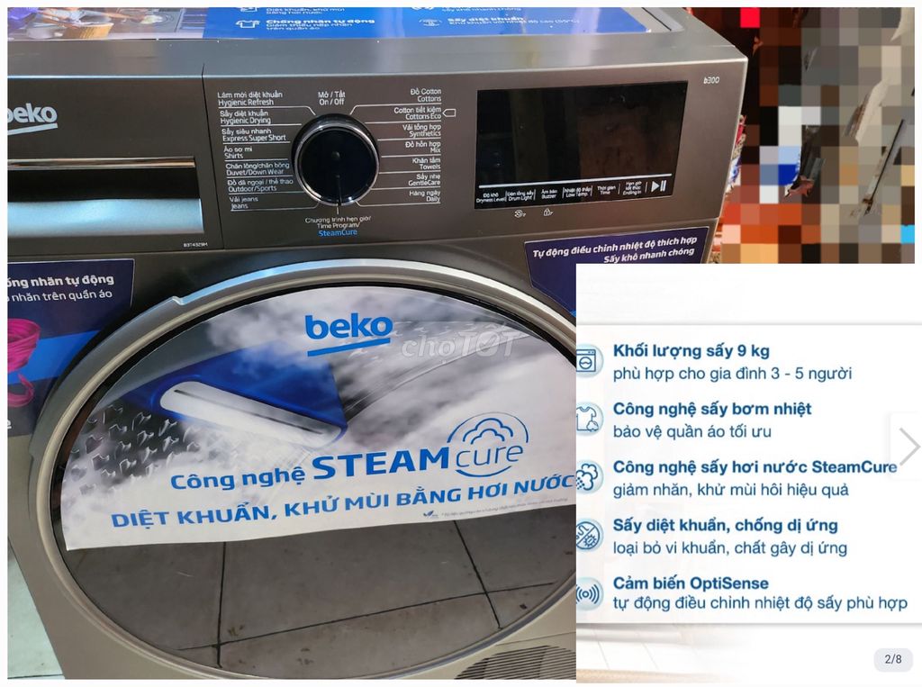 Máy sấy bơm nhiệt Healpump BEKO 9KG mẫu 2023 MỚI💯%