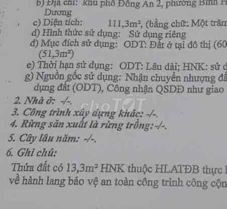 NHÀ CẤP 4 DT 111M HAI MẶT TIỀN GẦN BÌNH HÒA 24, SÁT BÌNH CHIỂU THỦ ĐỨC