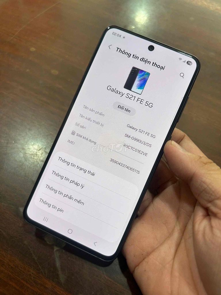 Samsung Galaxy S21 FE 5G 128GB Đen. Mua bán Điện thoại tại Quận Bình Thạnh Tp Hồ Chí Minh được đăng bởi Cầm Đồ Đại Tín hình 1