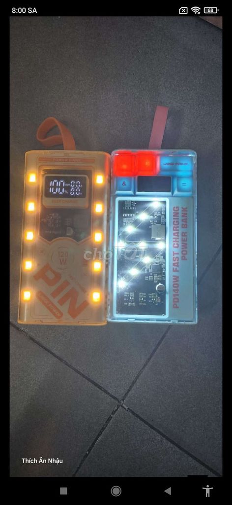 Sạc dự phòng 20000mAh 120W Cam, Xanh dương. Mua bán Phụ kiện (Màn hình, Chuột...) tại Thành phố Trà Vinh Trà Vinh được đăng bởi Cường hình 1