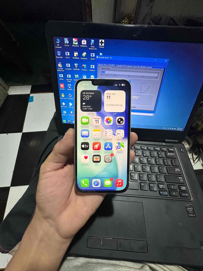 Apple iPhone 13 128GB Trắng Đã qua sử dụng. Mua bán Điện thoại tại Thành phố Biên Hòa Đồng Nai được đăng bởi Thu bằng giá bán hình 1