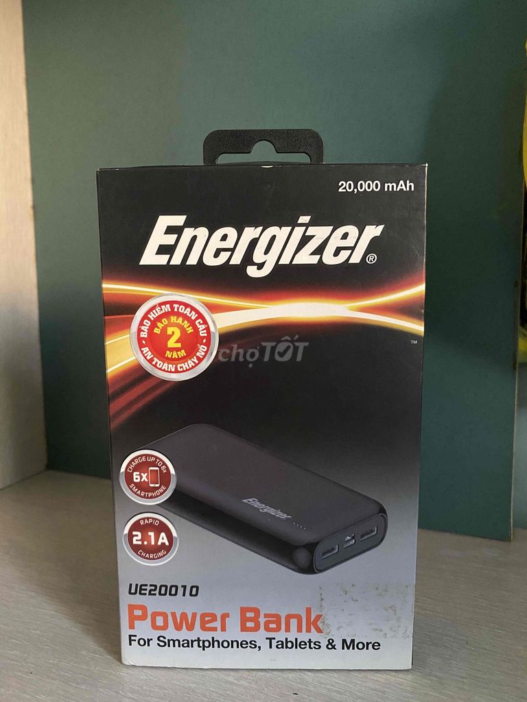 Pin sạc dự phòng Energizer UE20010 20000mAh. Mua bán Phụ kiện (Màn hình, Chuột...) tại Quận 5 Tp Hồ Chí Minh được đăng bởi 2monkeysshop hình 1
