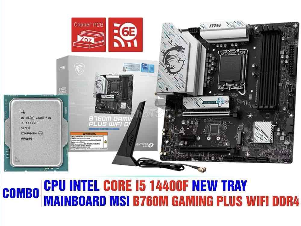 Combo CPU Intel Core i5 14400F MSI B760M DDR4. Mua bán Linh kiện (RAM, Card...) tại Huyện Long Thành Đồng Nai được đăng bởi Ba Bảo Hân hình 1