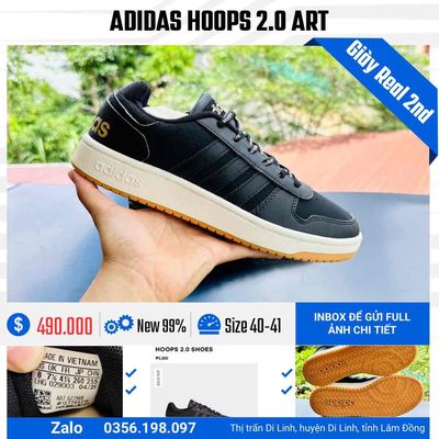 [CHÍNH HÃNG][Mới 99%] Adidas Hoops 2.0 Art. new 2t