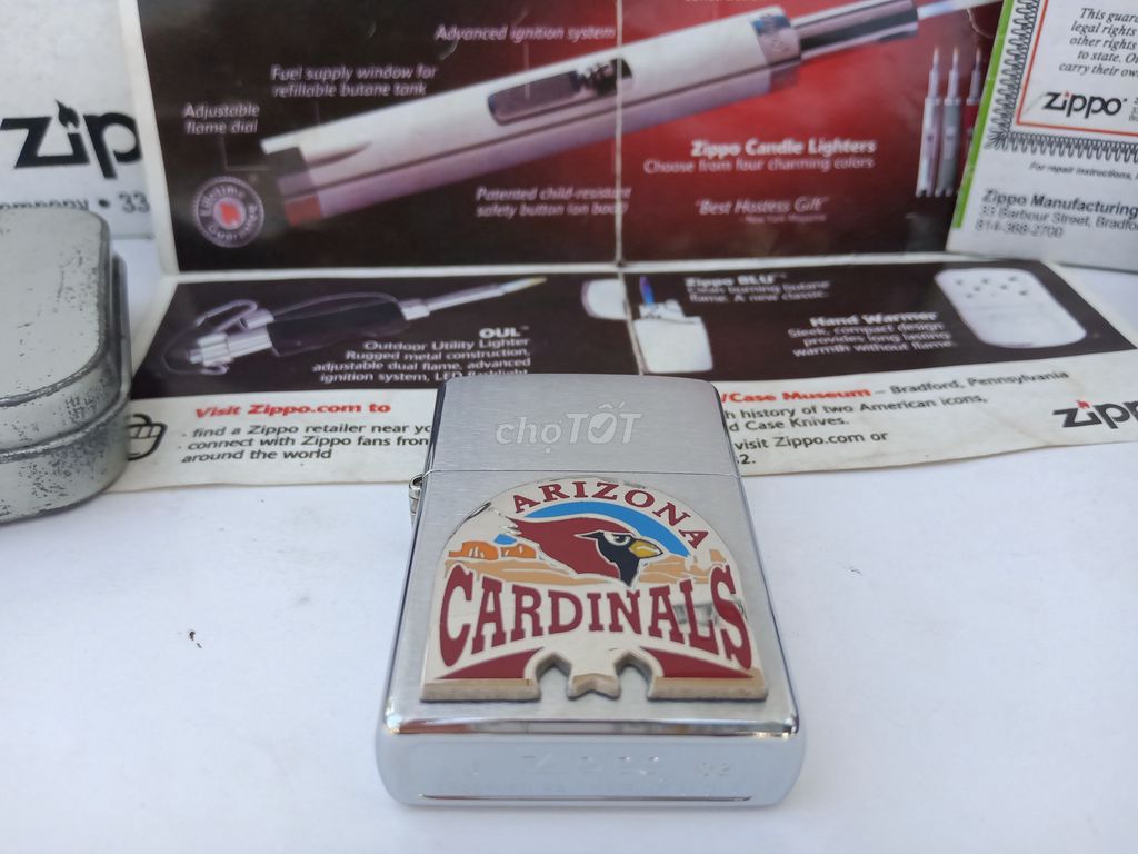 SPORTS '' ARIZONA CARDINALS. ZIPPO MỸ, zin. Mua bán Đồ sưu tầm, đồ cổ tại Thành phố Thủ Đức Tp Hồ Chí Minh được đăng bởi Tuấn Anh  hình 1