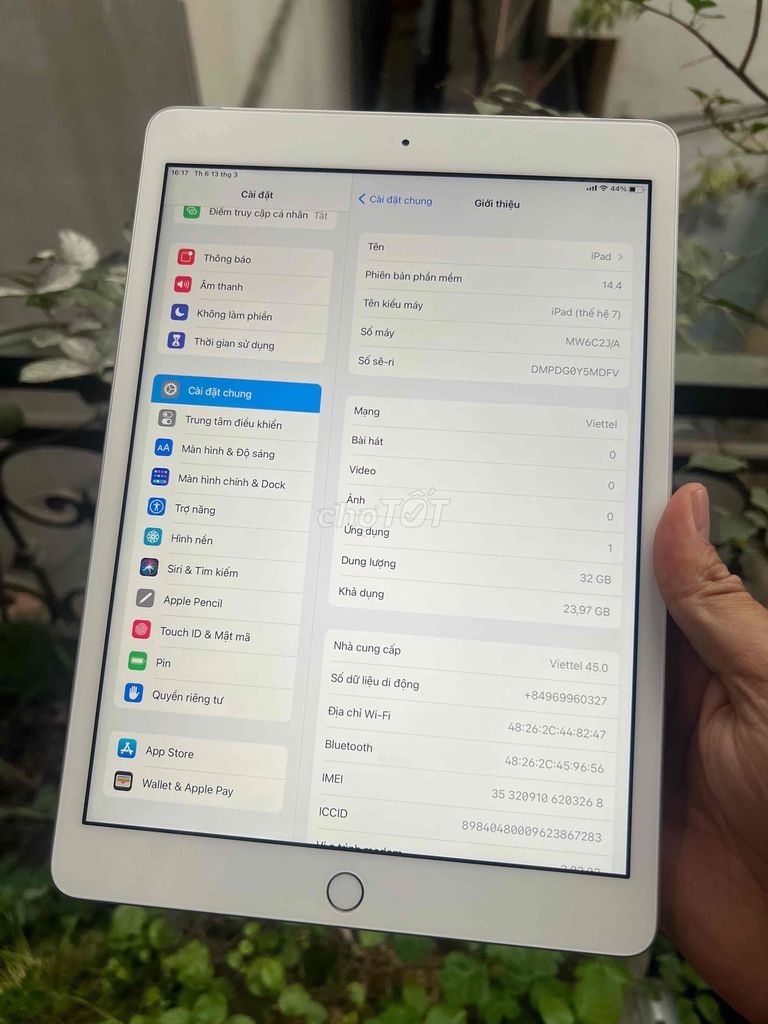 Apple iPad Gen 7 32GB Bạc. Mua bán Máy tính bảng tại Quận Tây Hồ Hà Nội được đăng bởi Dinh Quang hình 1