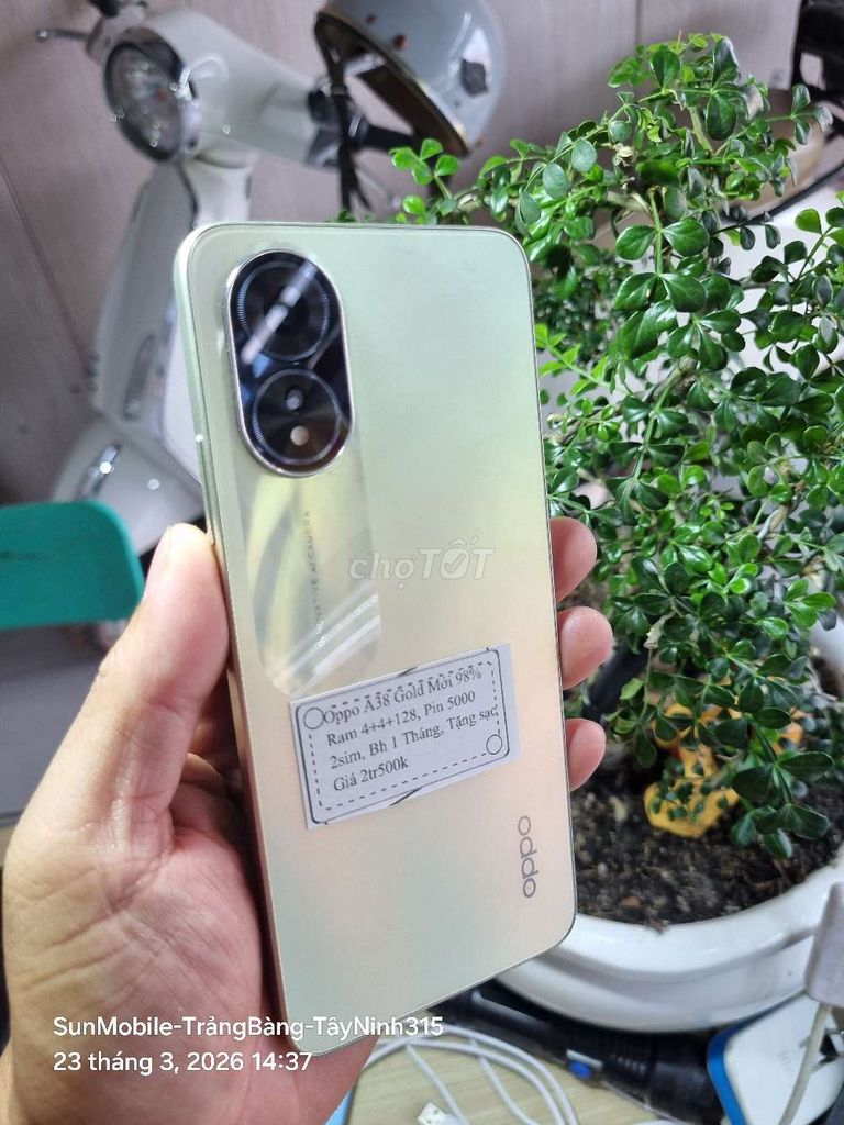 Oppo A38 128GB Vàng Đã sử dụng. Mua bán Điện thoại tại Huyện Trảng Bàng Tây Ninh được đăng bởi Sun Mobile Shop Điện Thoại Trảng Bàng Tây Ninh 01 hình 1