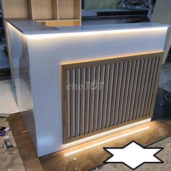Quầy lễ tân gỗ MDF chữ L,quầy thu ngân hiện đại. Mua bán Đồ chuyên dụng, Giống nuôi trồng tại Thành phố Thủ Đức Tp Hồ Chí Minh được đăng bởi Nội Thất Giá Sĩ Phú Nhàn hình 1