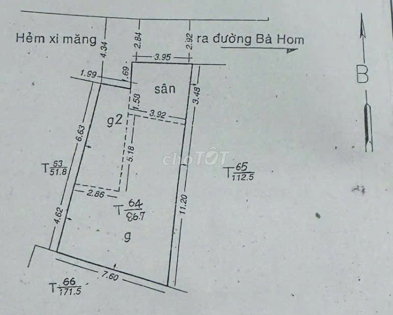 Bán nhà hẻm Oto 217 Bà Hom, P13, Q6