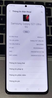 SS Galaxy S21 Ultra 5G  , Zin ,  Ram 12GB ,  Có GL. Mua bán Điện thoại tại Thành phố Buôn Ma Thuột Đắk Lắk được đăng bởi VH