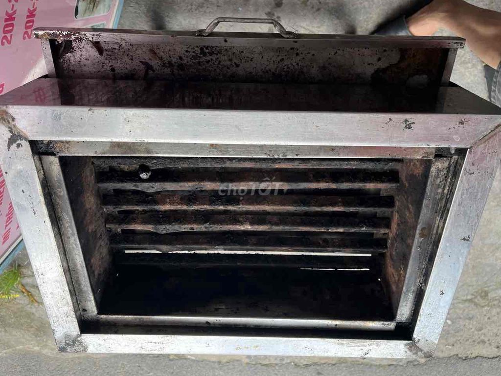 Thanh  lý bếp nướng than inox kèm 3 vỉ nướng inox