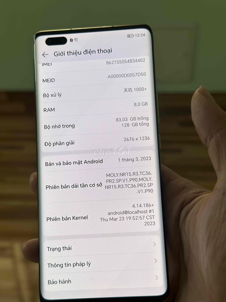 Honor V40 8/128gb màn 120hz. Mua bán Điện thoại tại Huyện An Dương Hải Phòng được đăng bởi Đinh Quang Chiến  hình 1