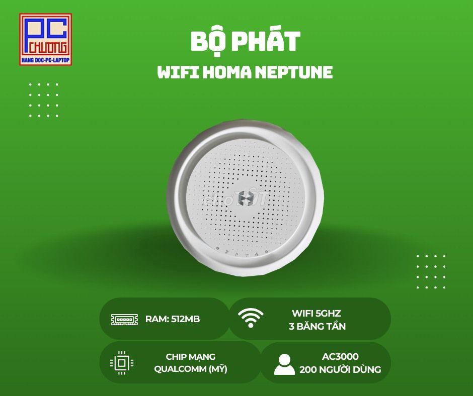 bộ phát Wifi Homa Neptune có thể truy câp 200 coud