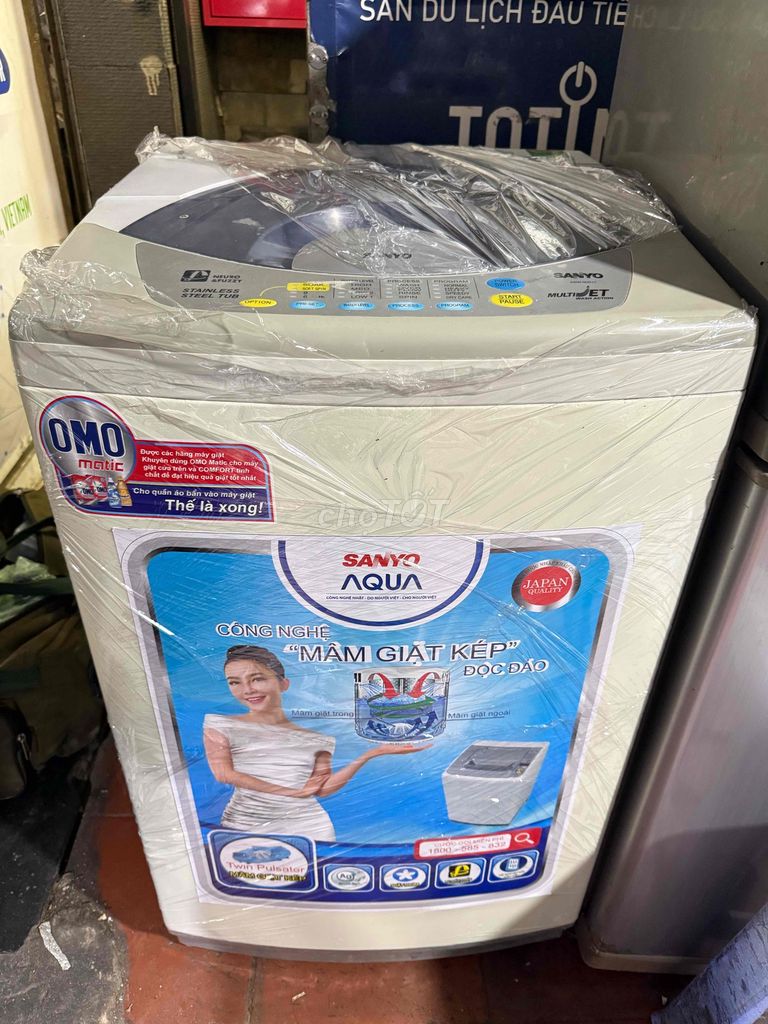 Máy giặt Sanyo 7kg Trắng tiết kiệm điện. Mua bán Máy giặt tại Quận 7 Tp Hồ Chí Minh được đăng bởi Điện Lạnh Giá Tốt hình 1