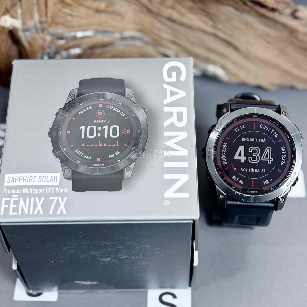 GARMIN FENIX 7X SAPPHIRE SOLAR TITANIUM CHÍNH HÃNG