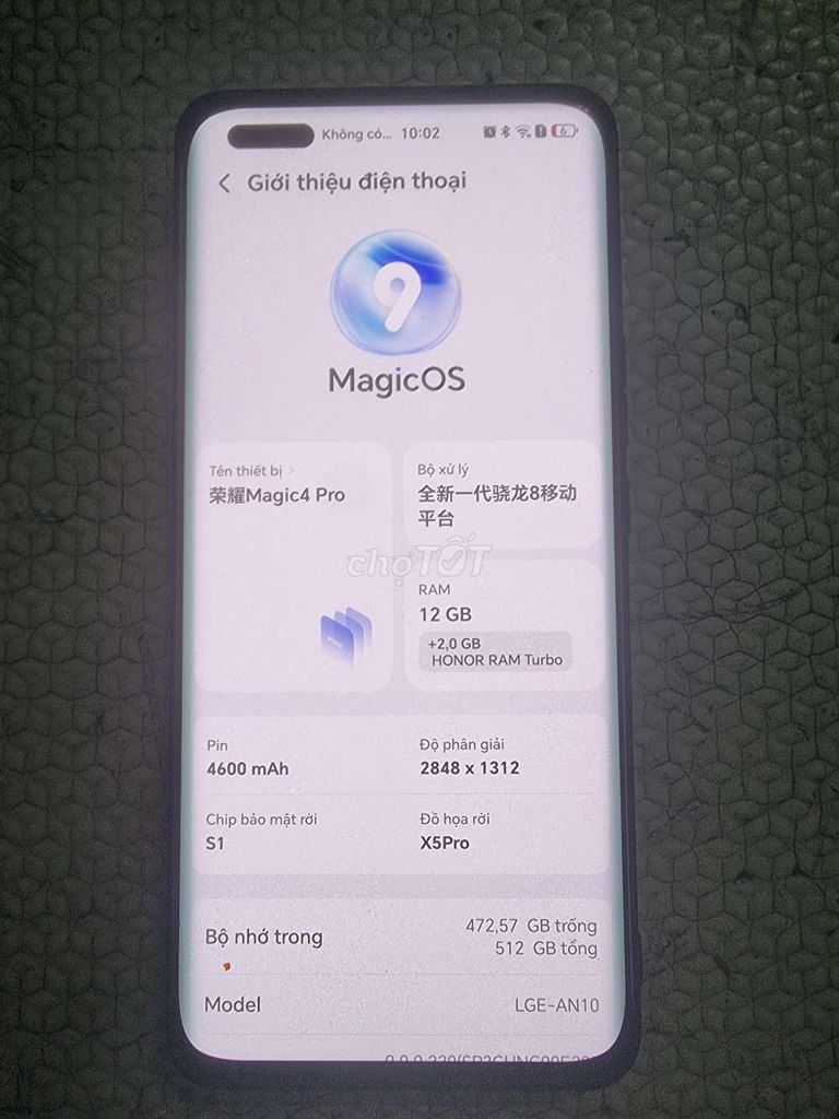 Honor Magic 4 Pro 512GB giao lưu/thu mua. Mua bán Điện thoại tại Huyện Thanh Trì Hà Nội được đăng bởi Vua điện thoại hình 1