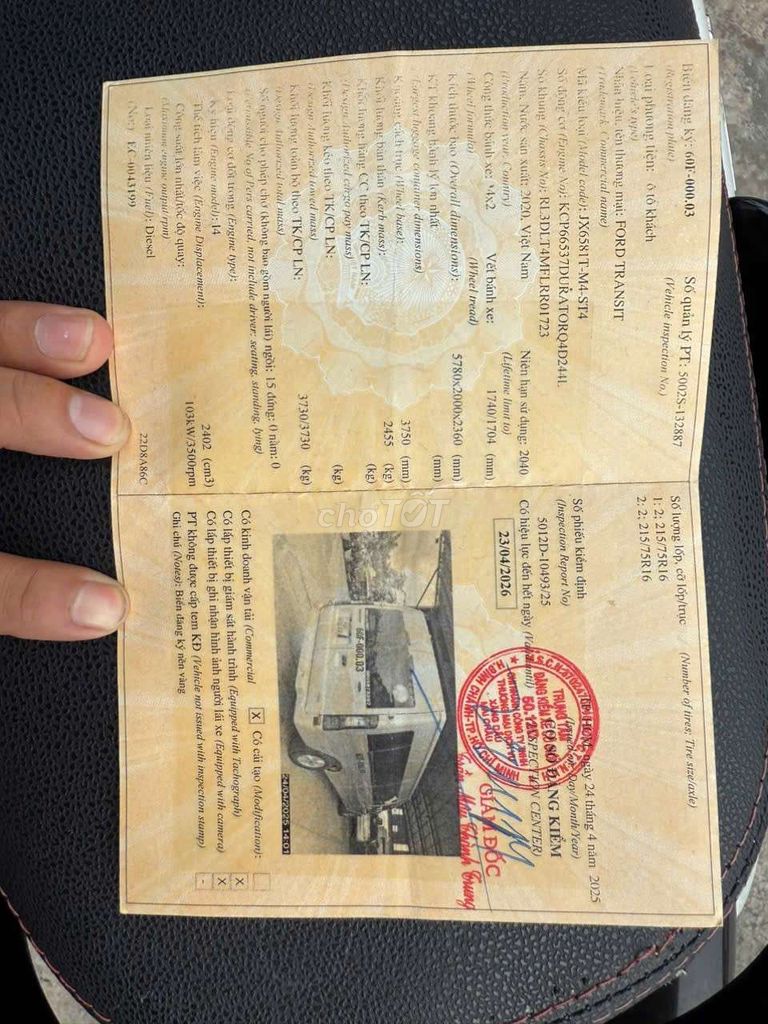 Ford Transit 2020 Tôi không rõ - 97000 km. Mua bán Ô tô tại Quận 11 Tp Hồ Chí Minh được đăng bởi Van hình 16