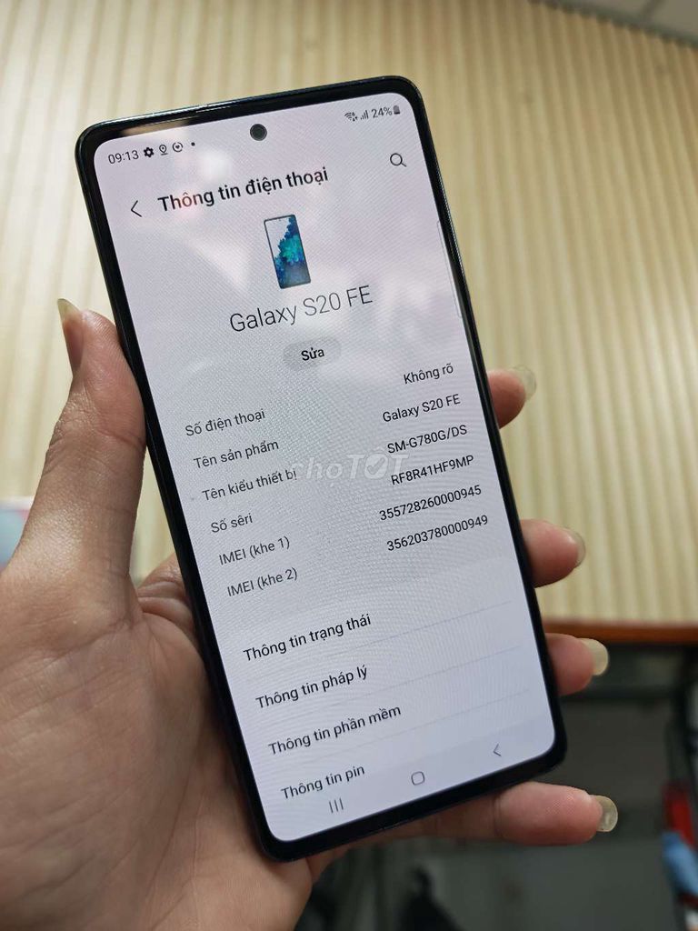 Samsung Galaxy S20 FE 8GB/256GB Snapdragon 865. Mua bán Điện thoại tại Huyện Nhơn Trạch Đồng Nai được đăng bởi Tiến Gsm hình 1