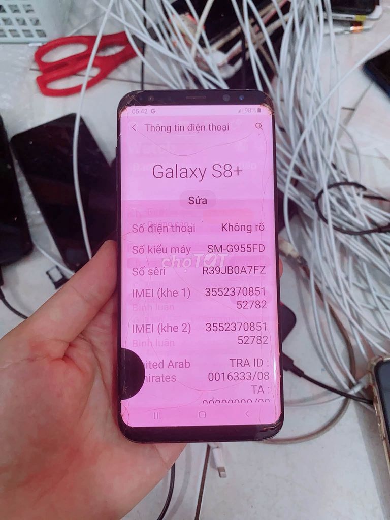 Samsung Galaxy S8+ Đen Nứt kính màn hồng. Mua bán Điện thoại tại Quận 1 Tp Hồ Chí Minh được đăng bởi Hội Đồ Điện Tử hình 1