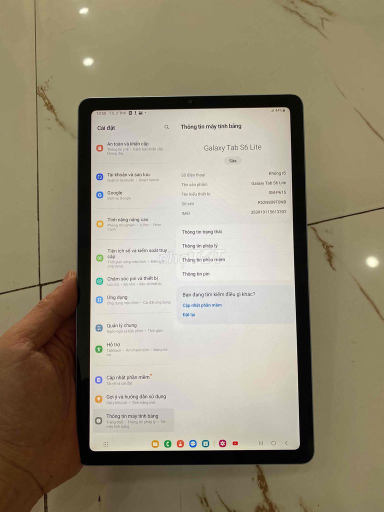 Samsung Galaxy Tab S6 Lite zin pin 7040. Mua bán Máy tính bảng tại Quận Hà Đông Hà Nội được đăng bởi Mạnh Mobile hình 1