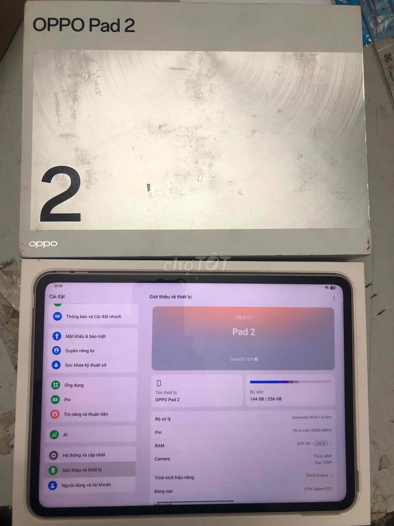 oppo pad 2 8/256 fullbox
