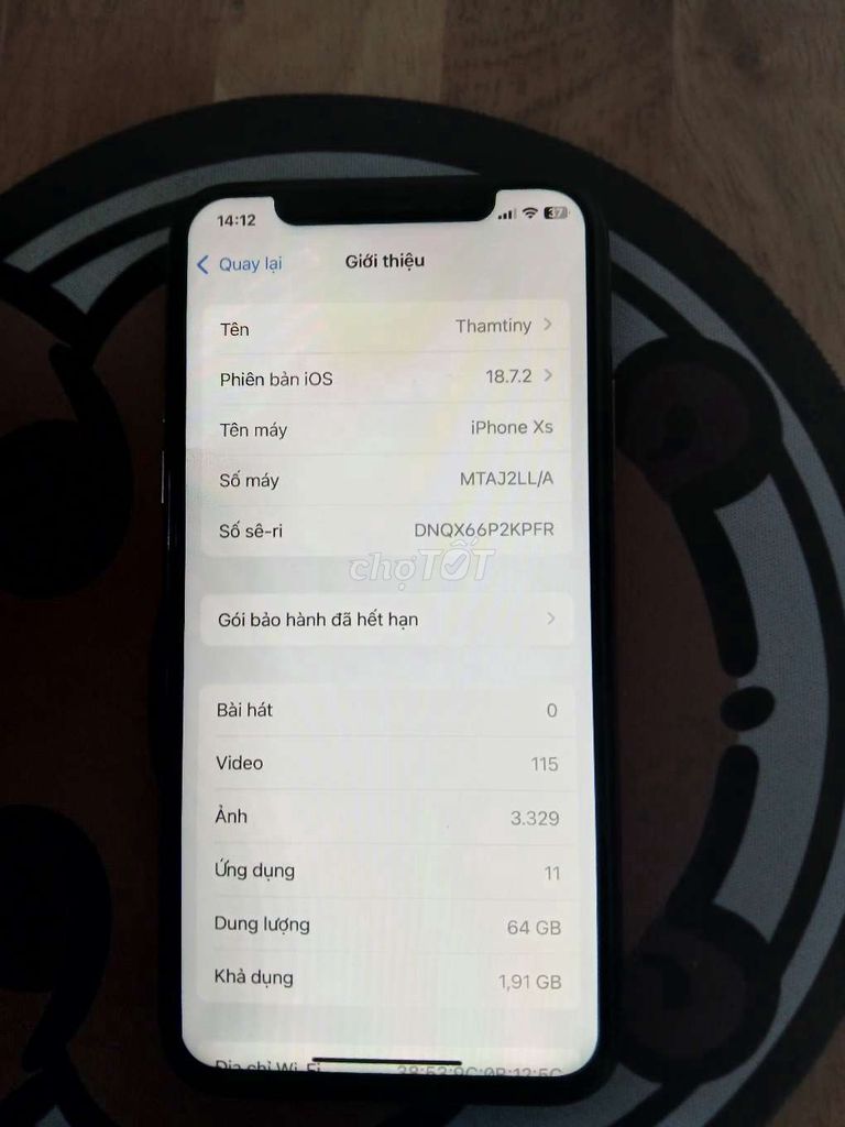 Apple iPhone Xs 64GB Vàng Mới. Mua bán Điện thoại tại Huyện Châu Thành Đồng Tháp được đăng bởi Sandy Nguyễn hình 1