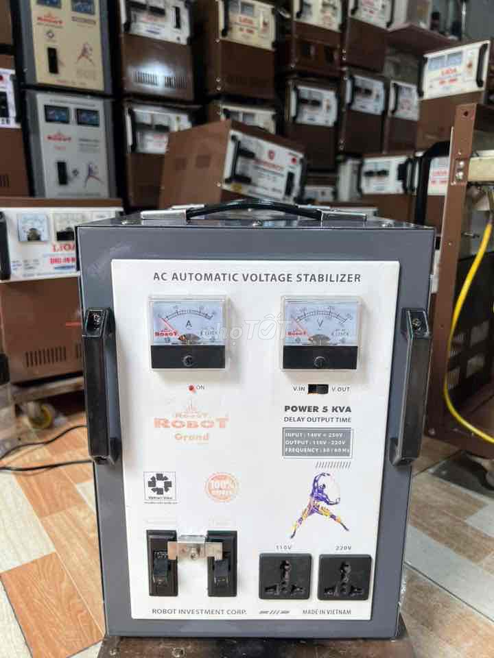 ổn áp Robot 5kva dãi 140v-240v dây đồng 100%. Mua bán Đồ chuyên dụng, Giống nuôi trồng tại Quận Bình Tân Tp Hồ Chí Minh được đăng bởi  ổn áp cũ bình tân  hình 1