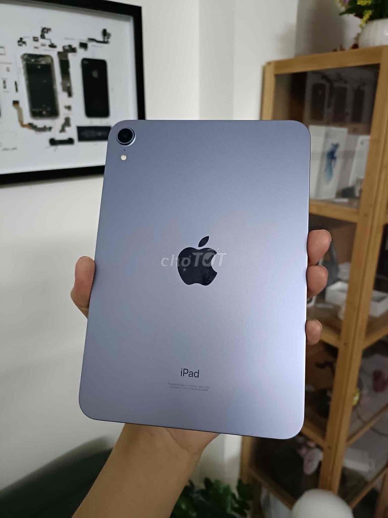 iPad mini 6 64GB wifi tím keng iOS 16.3.1 pin 100