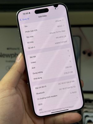 Apple iPhone 15 Pro Max 256GB titan màn zin mực. Mua bán Điện thoại tại Quận Thanh Xuân Hà Nội được đăng bởi Thành Vũ Mobile