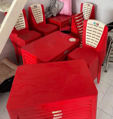 Bộ bàn ghế nhựa | 18 bàn - 55 ghế. Mua bán Bàn ghế tại Huyện Đức Hòa Long An được đăng bởi Lê Ái Như