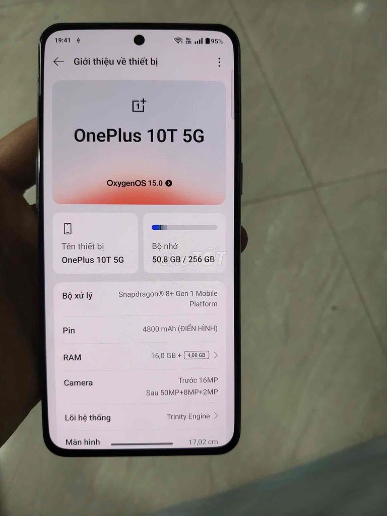 Oneplus 10T 5G GL Acc LQ Lấy ĐT. Mua bán Điện thoại tại Quận Gò Vấp Tp Hồ Chí Minh được đăng bởi Trần Nhật Tân hình 1