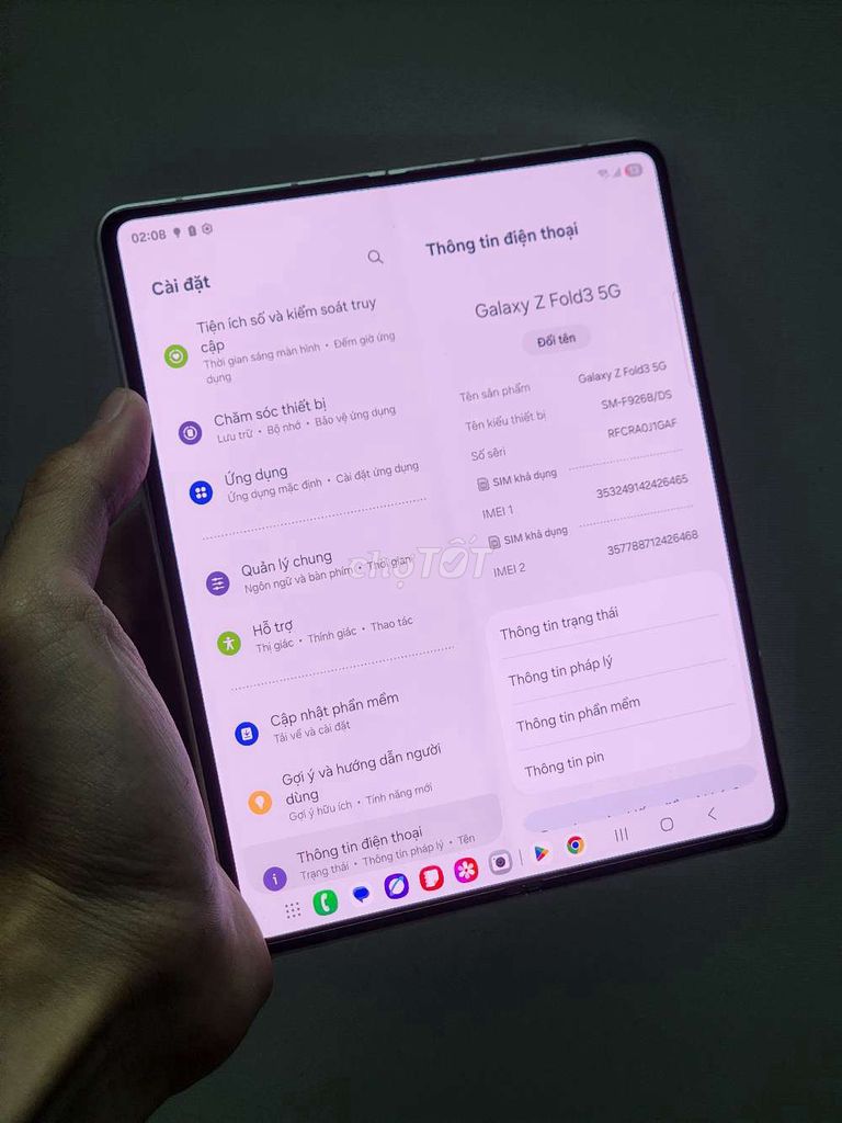 Samsung Galaxy Z Fold3 5G 256GB Bạc. Mua bán Điện thoại tại Quận Đống Đa Hà Nội được đăng bởi Viet Thanh hình 1