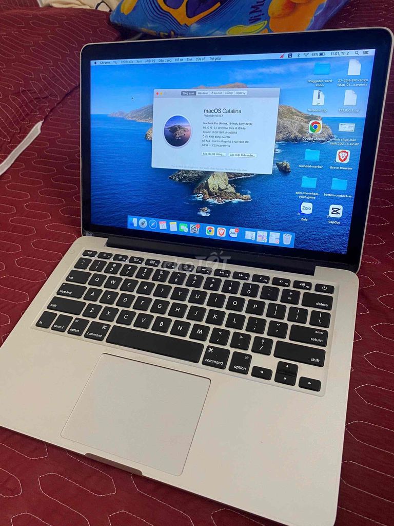 Macbook Pro 2015 chip i5 ram 8 bộ nhớ 256gb