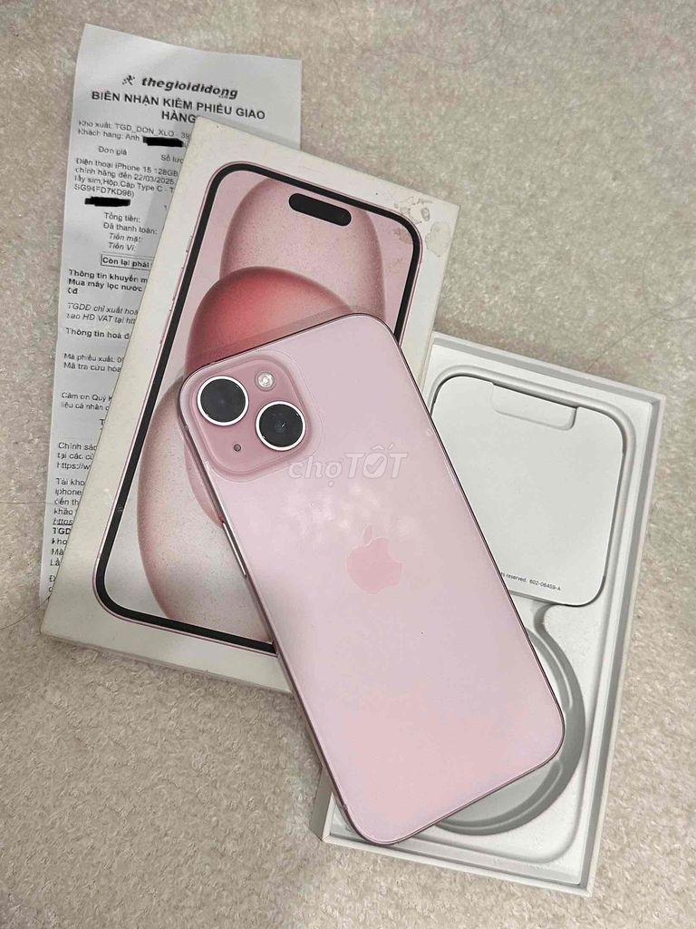 Apple iPhone 15 128GB Hồng. Mua bán Điện thoại tại Huyện Thống Nhất Đồng Nai được đăng bởi nguyễn minh châu hình 1