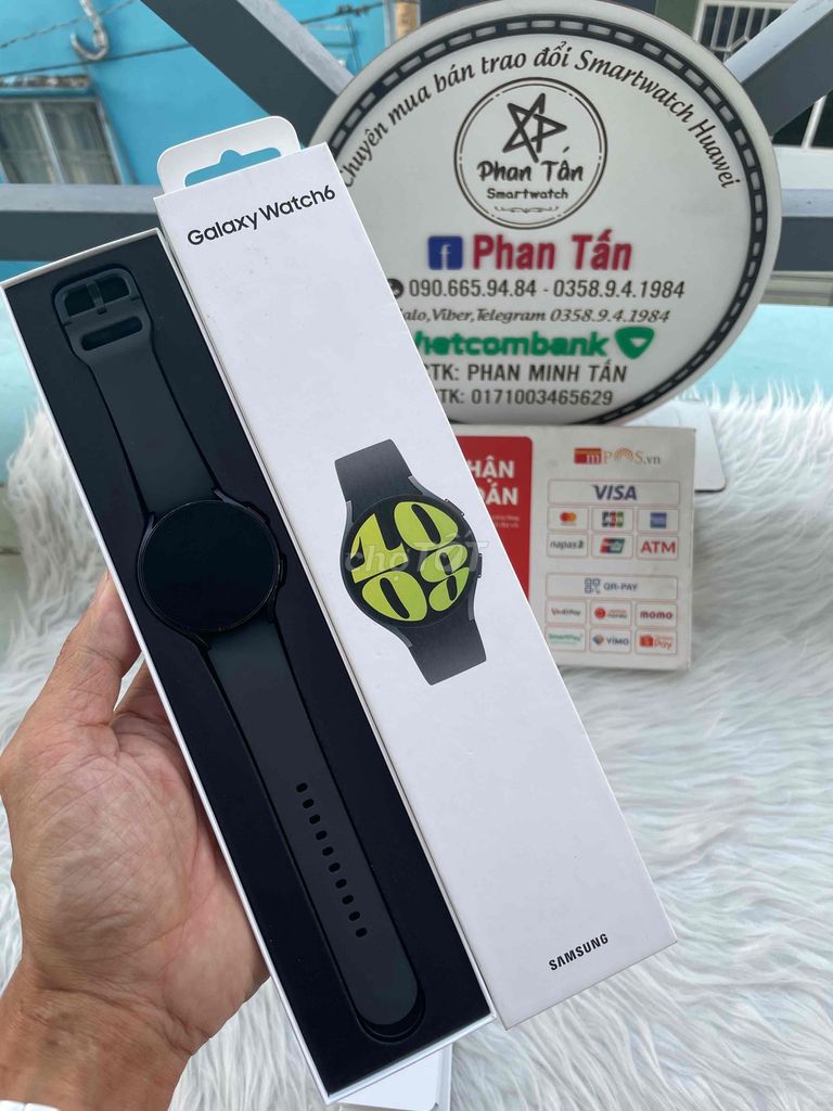 Samsung watch 6 44mm GPS Black tầm 97% full box