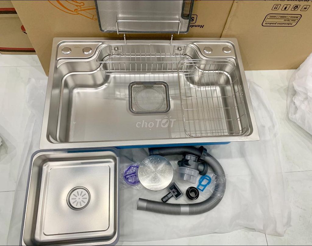 Chậu rửa chén Inox Bạc 78x48cm 4ly. Mua bán Dụng cụ nhà bếp tại Quận Hải Châu Đà Nẵng được đăng bởi THIẾT BỊ GIA DỤNG HÀNG CHÍNH HÃNG hình 1