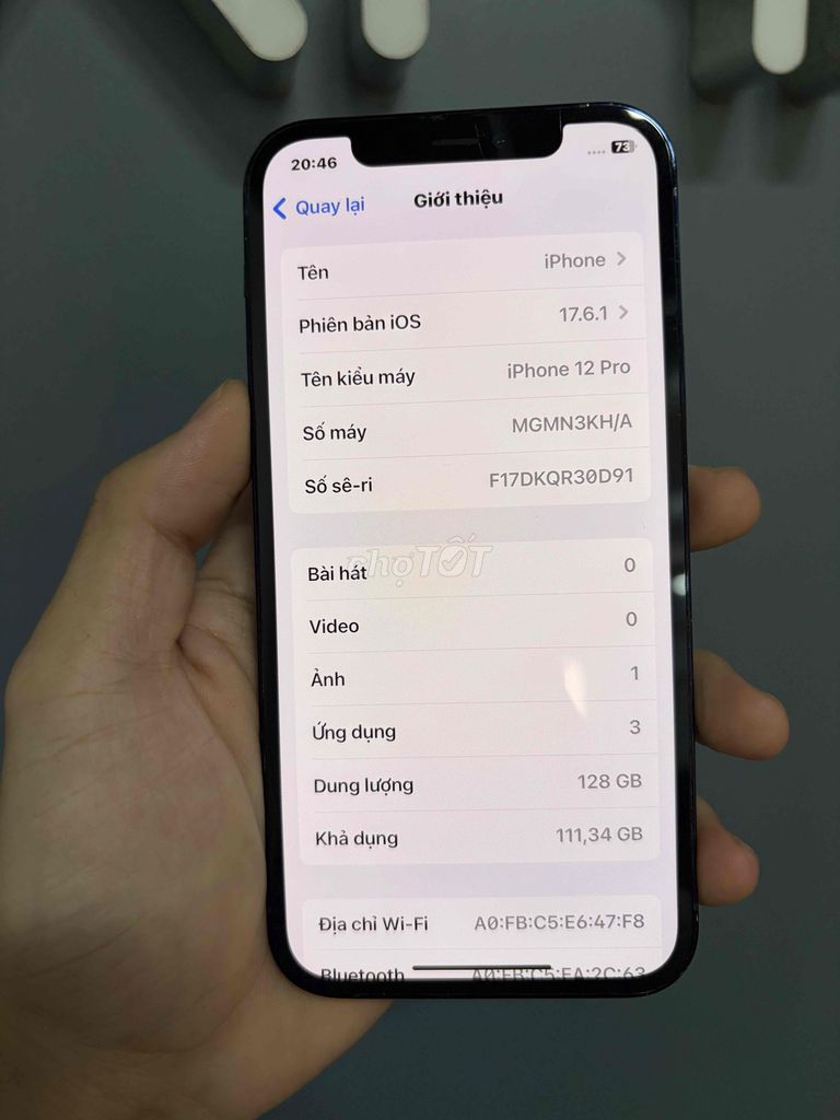 Apple iPhone 12 Pro 128GB Xám. Mua bán Điện thoại tại Quận Thanh Xuân Hà Nội được đăng bởi Nguyễn Đình Nam hình 1