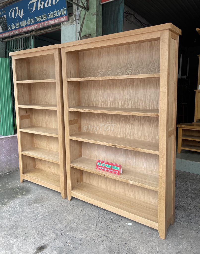 KỆ SÁCH 5 TẦNG GỖ SỒI MỸ. Mua bán Tủ, kệ gia đình tại Thành phố Thủ Đức Tp Hồ Chí Minh được đăng bởi Đồ Gỗ Phan Thành hình 4