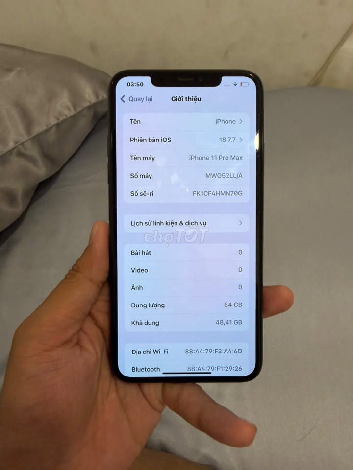 Apple iPhone 11 Pro Max 64GB Xám 73%. Mua bán Điện thoại tại Quận Tân Phú Tp Hồ Chí Minh được đăng bởi Hội Đồ Điện Tử hình 1
