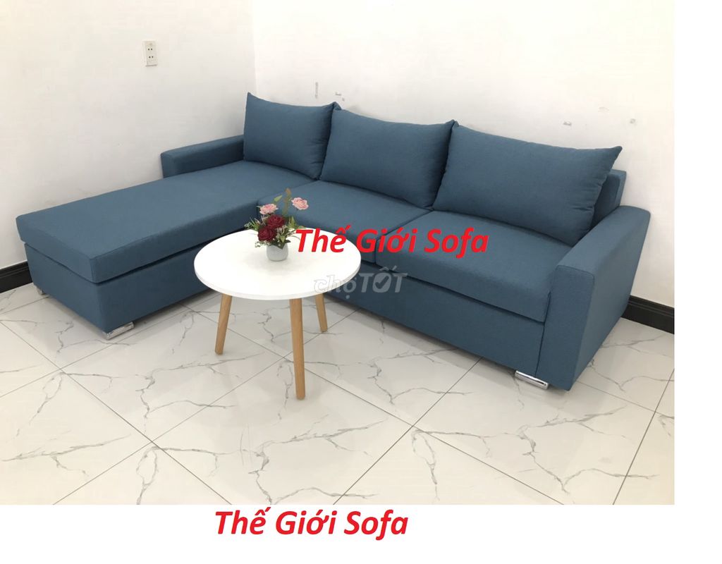 Bộ ghế sofa góc L màu xanh giá rẻ ở Hồ Chí Minh SG