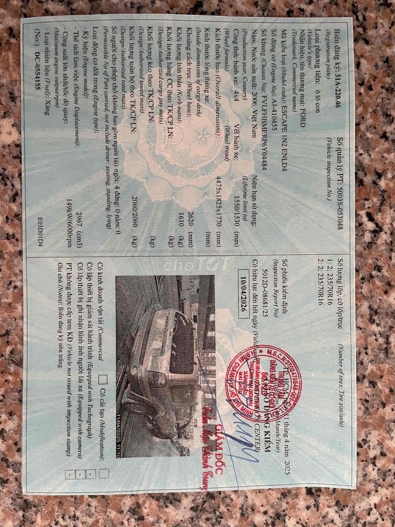 Ford Escape 2006 XLT 3.0 AT 4X4 - 183000 km. Mua bán Ô tô tại Quận 7 Tp Hồ Chí Minh được đăng bởi Huyhk hình 9