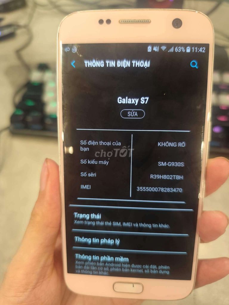 Samsung Galaxy S7 32GB Hồng. Mua bán Điện thoại tại Quận Đống Đa Hà Nội được đăng bởi nguyễn văn ngọc hình 1