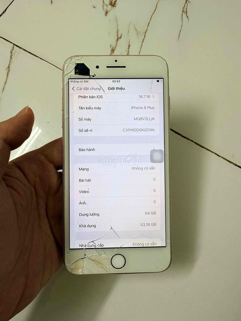 Bán xác iphone 8plus zin còn vân hỏng màn. Mua bán Điện thoại tại Quận Hà Đông Hà Nội được đăng bởi Mạnh Mobile hình 1