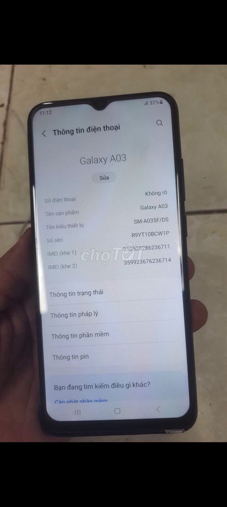 Samsung Galaxy A03 4GB/64GB Đen. Mua bán Điện thoại tại Quận 1 Tp Hồ Chí Minh được đăng bởi Hội Đồ Điện Tử hình 1