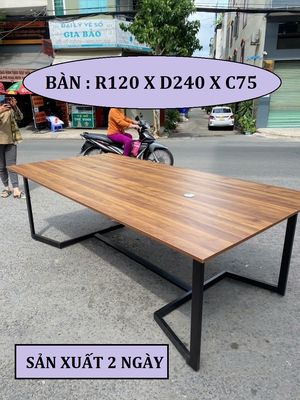 BÀN CHÂN SẮT & BÀN HỌP VÂN GỖ 120X240X75 & BÀN. Mua bán Đồ dùng văn phòng tại Quận Tân Bình Tp Hồ Chí Minh được đăng bởi NỘI THẤT XƯỞNG TẠI 26 PHẠM VĂN BẠCH 