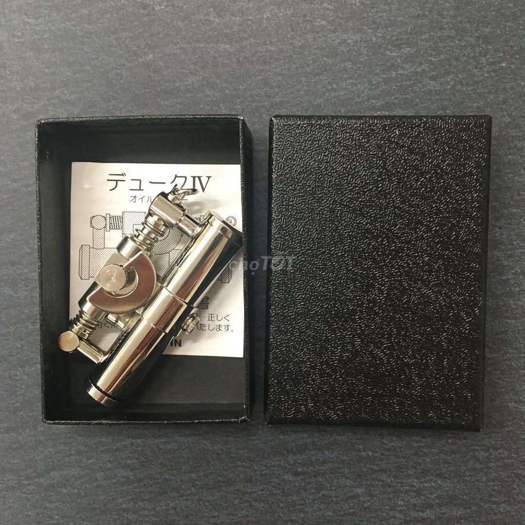 Bật lửa Penguin Duke 4 Đồng mạ chrome Bạc Like new