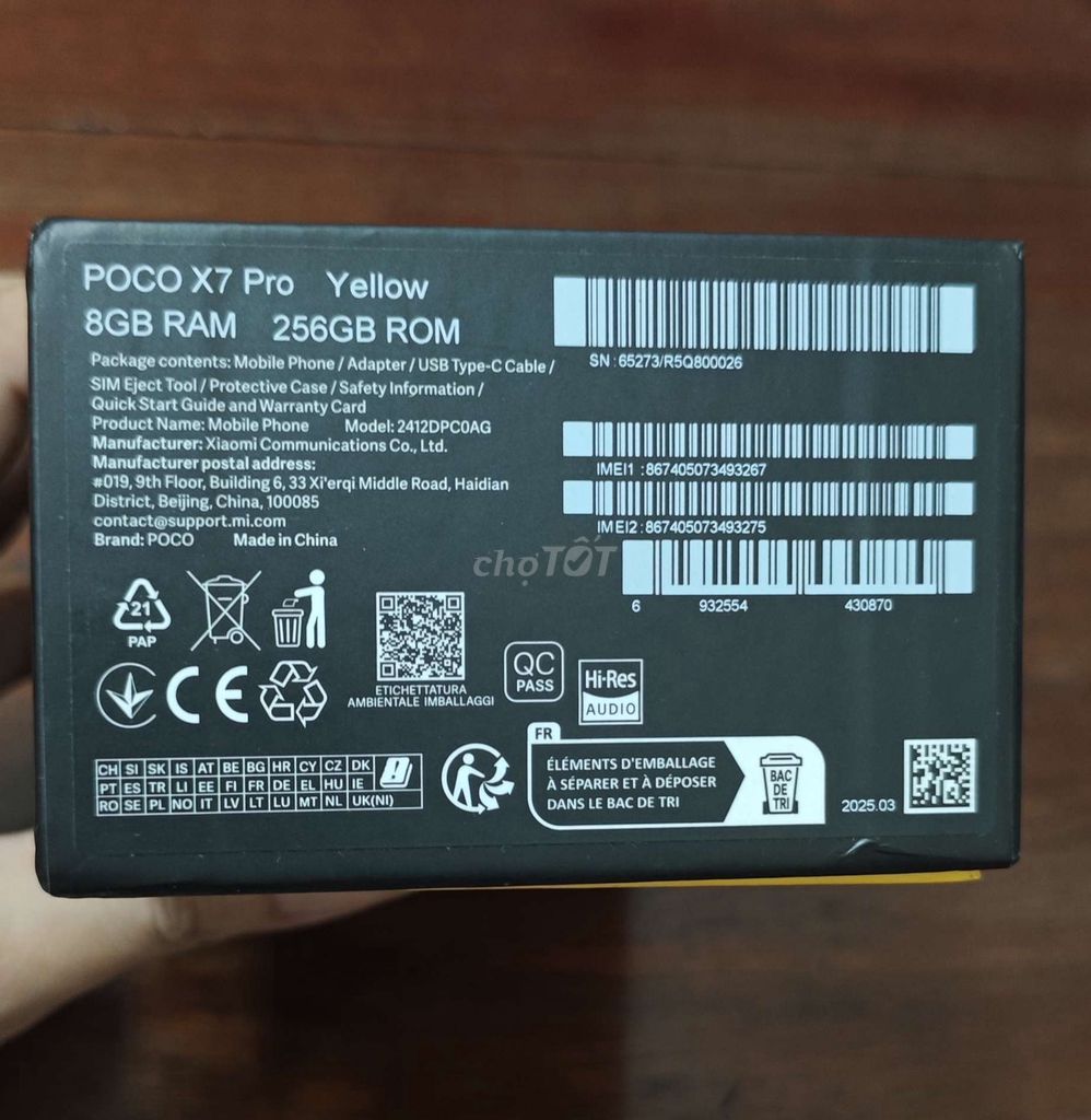 POCO X7 Pro 256GB Vàng 99%. Mua bán Điện thoại tại Thành phố Thủ Đức Tp Hồ Chí Minh được đăng bởi Phúc hình 1